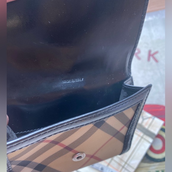 BURBERRY NOVA CHECK Bifold Wallet w/front pouchPVC/Black Patent🔥Italy🇮🇹🔥EUC! - Picture 14 of 17